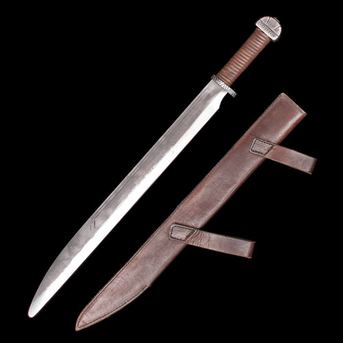 Reenactment Viking / Saxon Seax / Scramasax with Leather Fitted Sheath