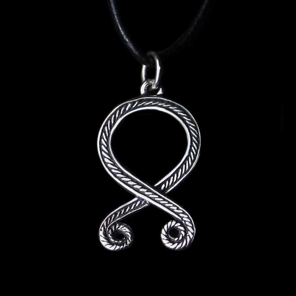 Silver Troll's Cross Pendant - Viking Jewelry