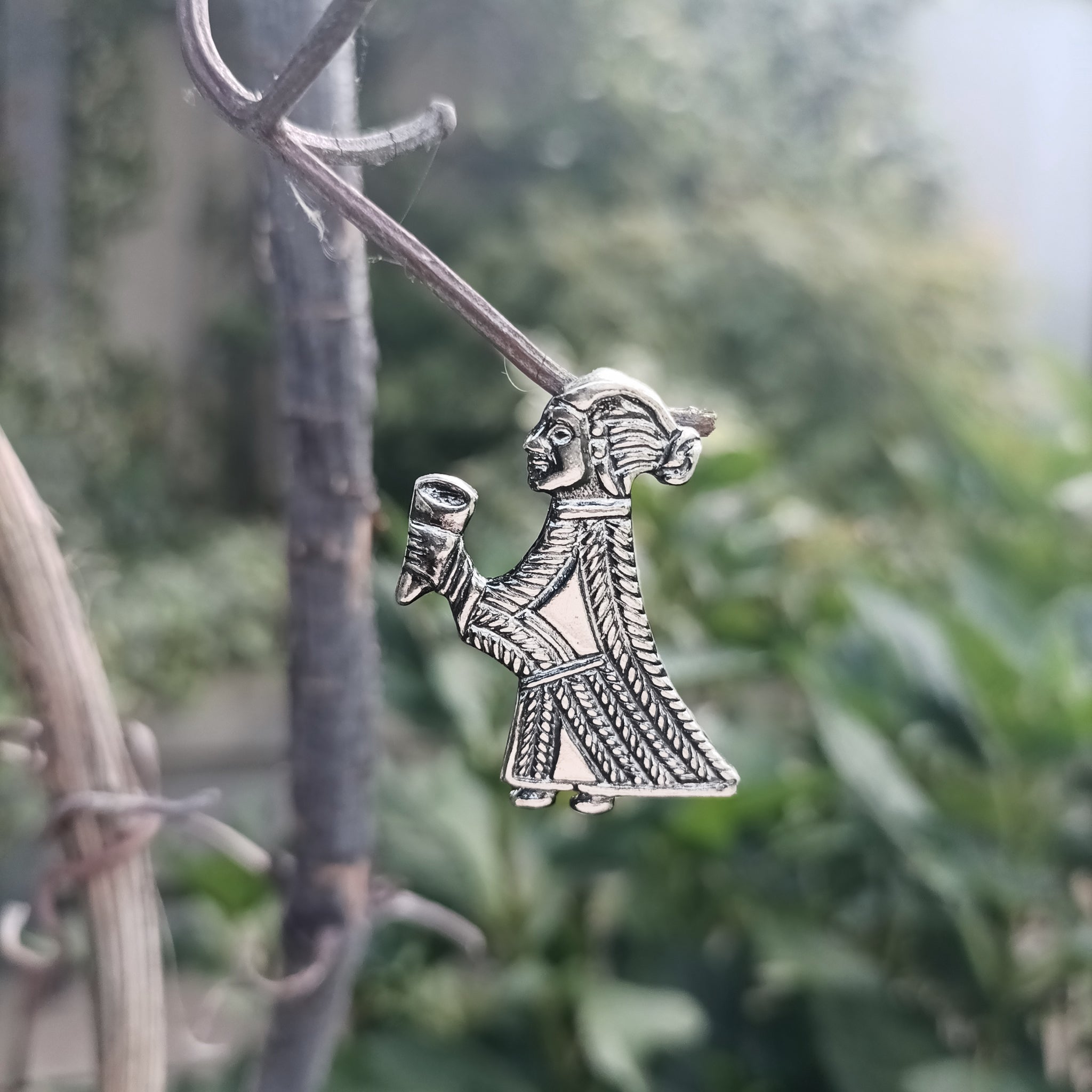 Silver Valkyrie Pendant in Tree