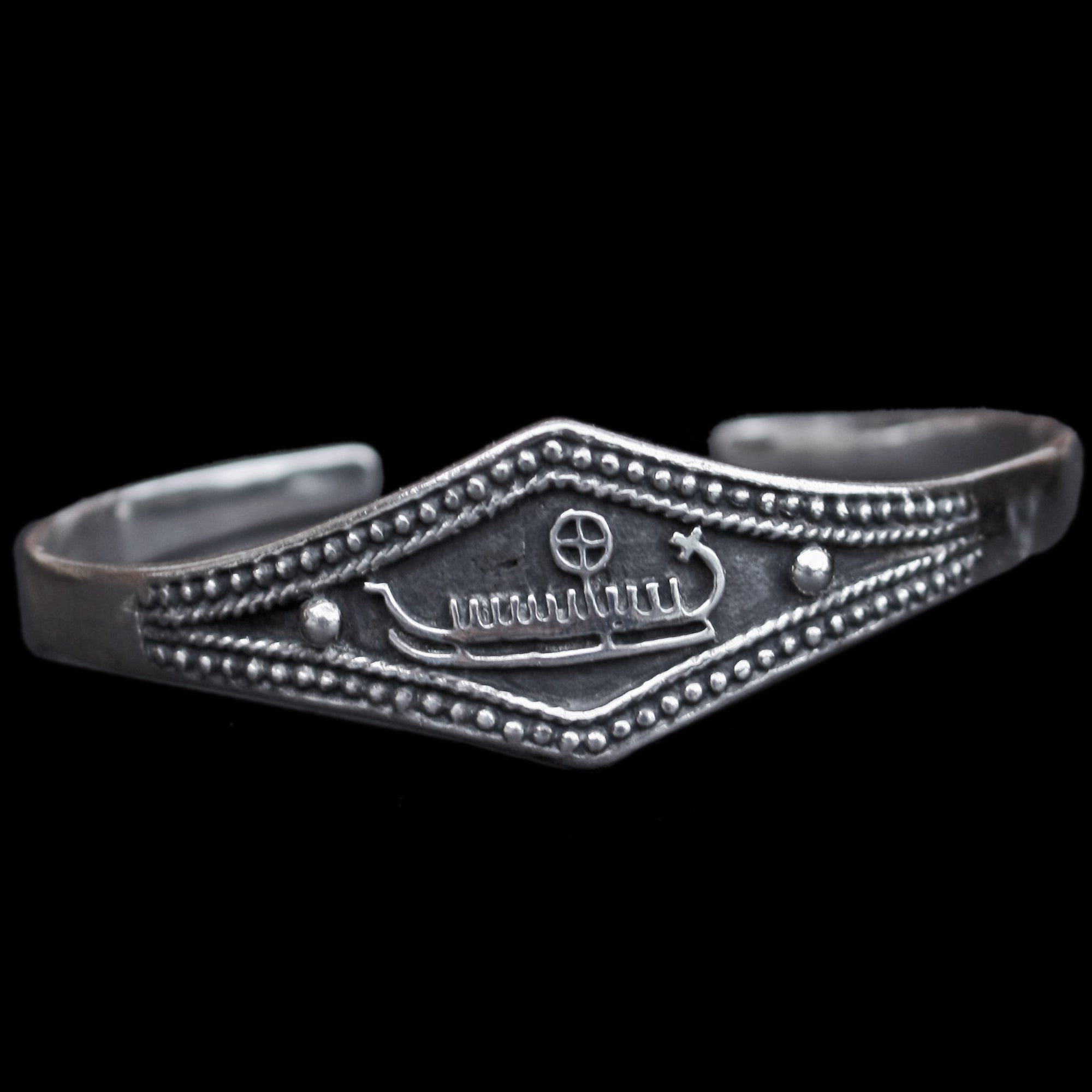 Viking Longship Bracelet in 925 Sterling Silver  - Viking Jewelry