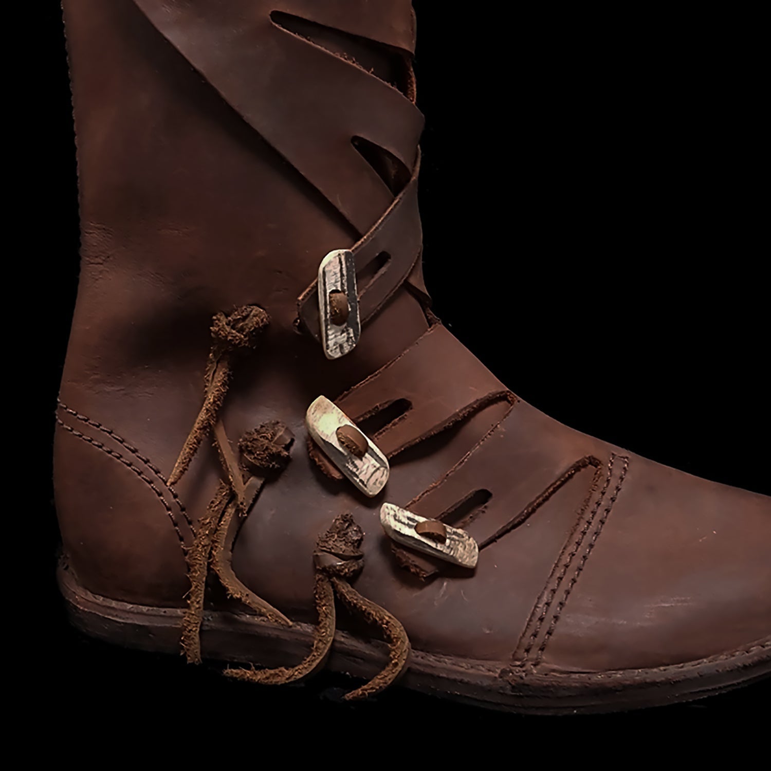 Handmade Viking Jarl Boots - Side Close